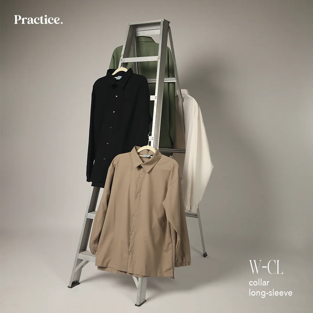 PRACTICE Oversized Long Sleeves Work Shirt
